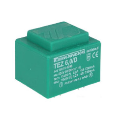 Transformateur monophasé TEZ 6,0/D 230/ 15-15V pour circuits imprimés, encapsulé