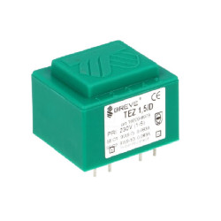 Transformateur monophasé TEZ 1,5/D 230/ 9-9V pour circuits imprimés, encapsulé