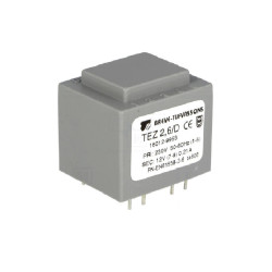 Transformateur monophasé TEZ 2,6/D 230/15V pour circuits imprimés, encapsulé