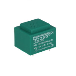 Transformateur monophasé TEZ 2,0/D 230/ 12V pour circuits imprimés, encapsulé