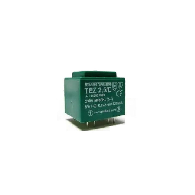 Transformateur monophasé  TEZ 2,5/D 230/ 9V pour circuits imprimés, encapsulé
