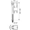 Robinet flotteur compact pour WC à alimentation basse 1/2’’ laiton « Jollyfill Telescopic » (Sac)