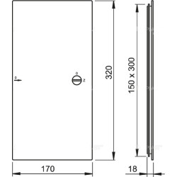 Porte de révision -Trappe de visite 150×300mm blanc