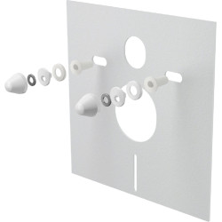Set d'isolation phonique pour WC et bidet suspendus avec accessoires (blanc)