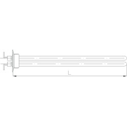 Résistance tubulaire pour radiateur à bain d'huile – élément chauffant tubulaire 2 KW 2000 W 230 V 5/4’’ 40.171