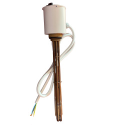 Thermoplongeur pour réservoir d'eau en INOX, thermostat Cotherm 12 kW 400V, 6/4"