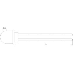 Résistance électrique pour ballon / chauffe-eau / réservoirs c.c.– ensemble chauffant tubulaire 3KW  3000W 230V 5/4’’ - 40.389