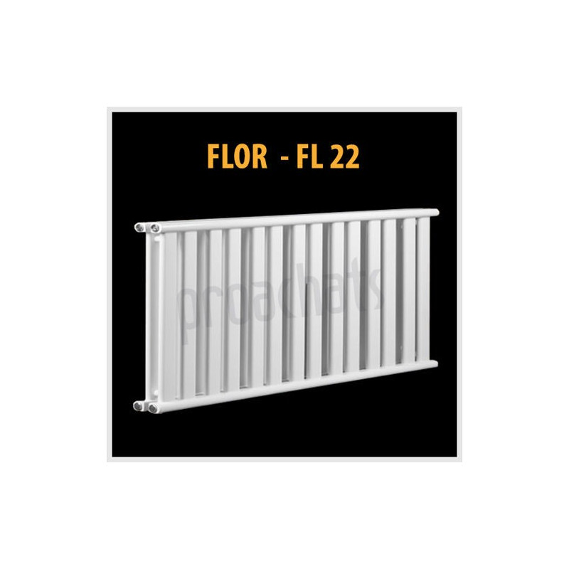 RADIATEUR de chambre - panneau simple- ultra plat - FLOR - FL22-60/120 - 580x1200mm
