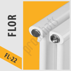 RADIATEUR de chambre - panneau simple- ultra plat - FLOR - FL22-40/40 - 380x360mm