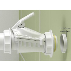 Dispositif Anti-inondation coudé pour canalisations intérieures-blanc PP-HT DN50