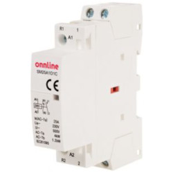 Contacteur modulaire 25A, contacts 1nc+1no 1 module ONNLINE