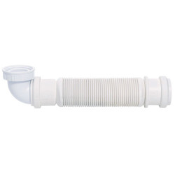 Siphon d’évier souple à membrane ultra plat sans garde d’eau, diamètre 1 ¼ ‘’ avec soupape de retenue «SENZO»