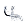 Bonde receveur de baignoire – clapet automatique – DN50 – 51 l/min