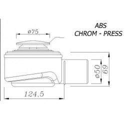 Bonde receveur de douche avec capot chromé – DN50 – 69 mm – 60 l/min - SPEED