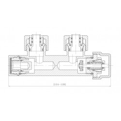 Kit robinet thermostatique équerre coudé 1/2 avec tête thermostatique