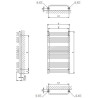 Radiateur électrique de salle de bains (sèche-serviettes)  2012/500W Slim 8,5 cm / 40 cm / 125 cm