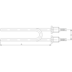 Résistance électrique pour ballon/ chauffe-eau  2kW 2000W 230V M14x1,5 - 17.313
