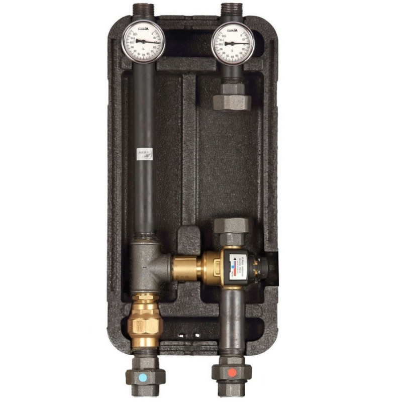 Module hydraulique - groupe de pompe à 2 voies Grundfos à mélange avec vanne mélangeuse à 3 voies