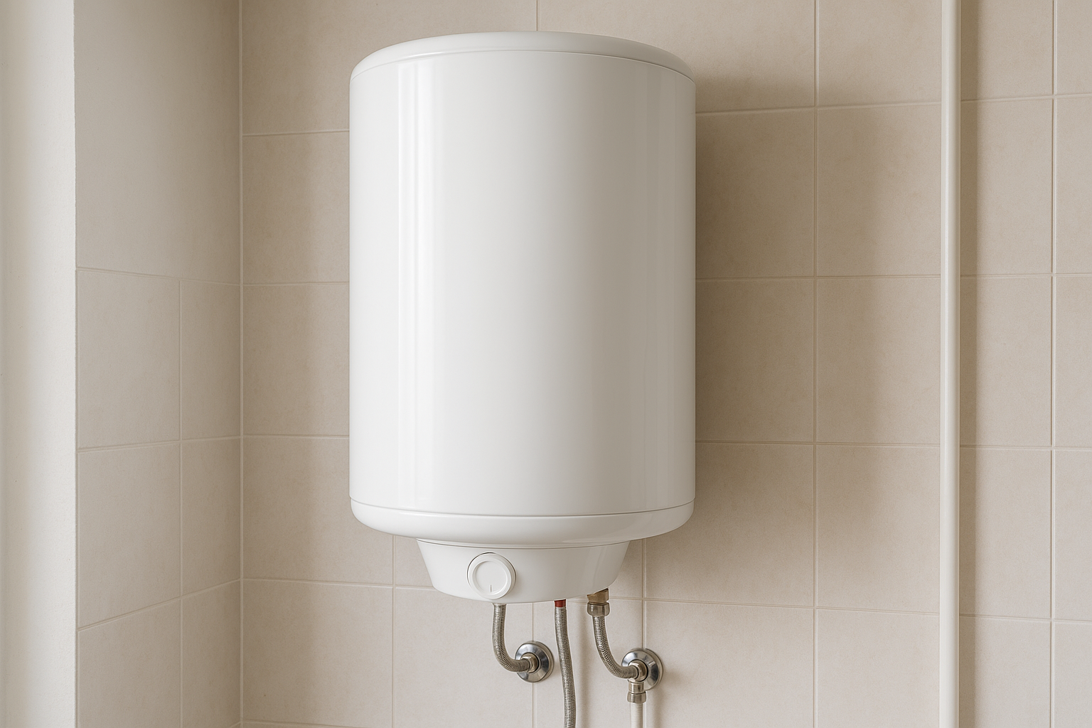 Chauffe-eau electrique mural dans une salle de bain