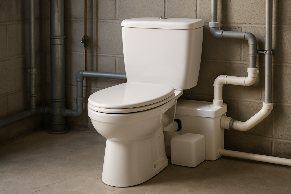 WC à broyeur avec pompe électrique