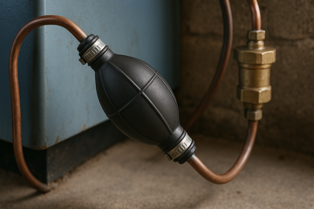 Amorçage de pompe à fioul ou gasoil : méthode